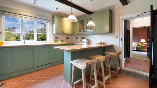 The kitchen at Village Farmhouse, Cheshire
